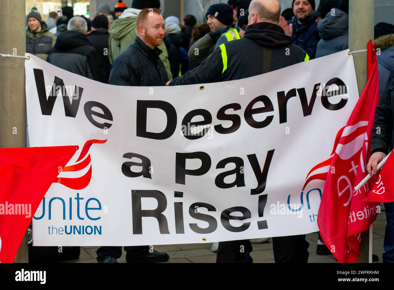 Belfast, United Kingdom, 01 02 2024, Translink workers across Northern