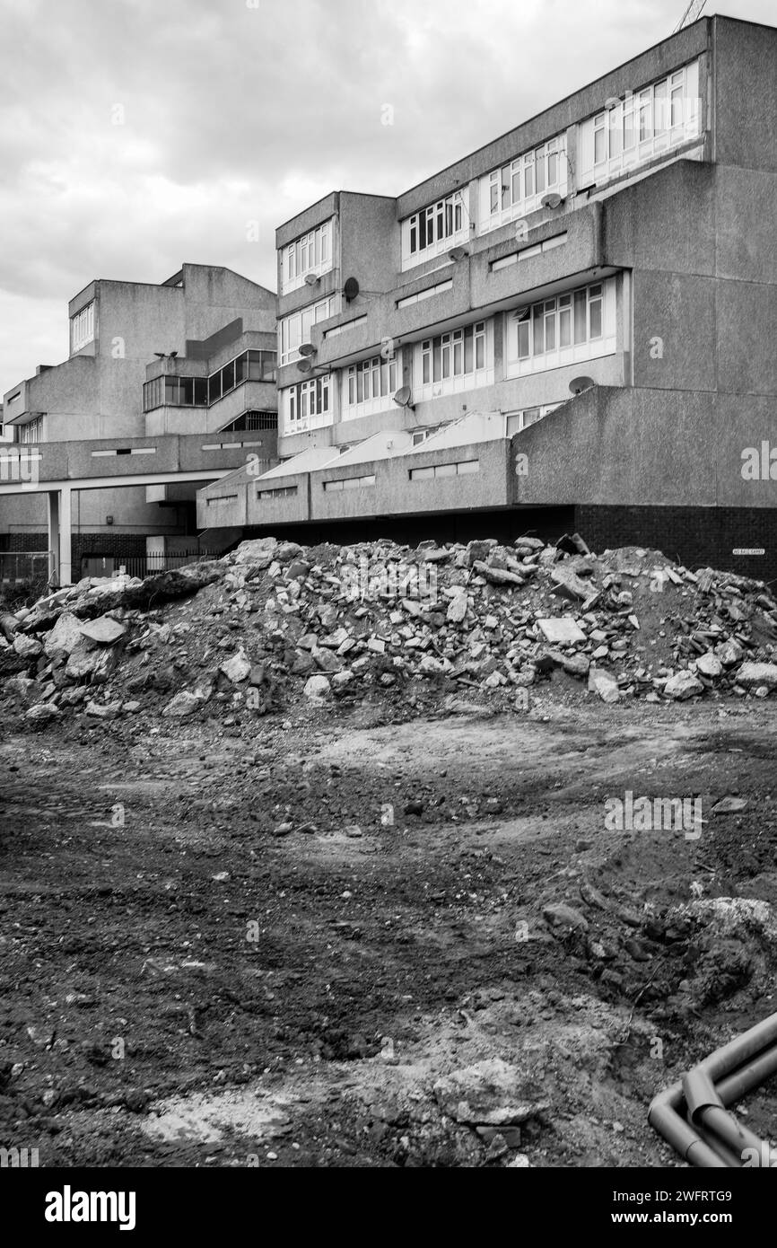 Coraline walk in thamesmead demolition hires stock photography and