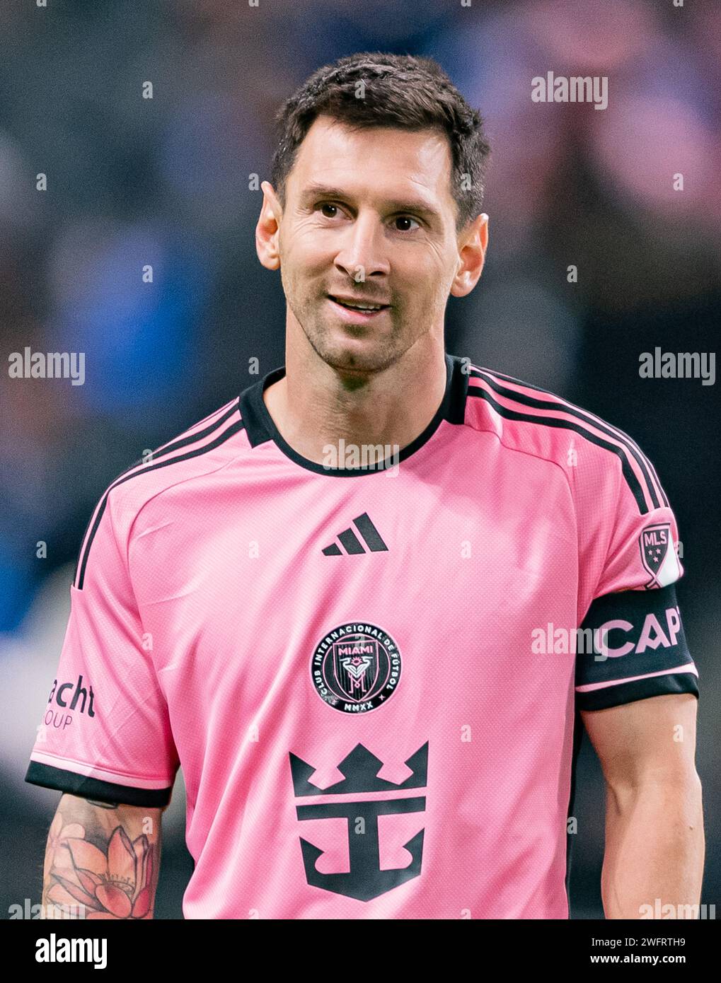 Lionel Messi 10 of Inter Miami FC in action during the Riyadh Season