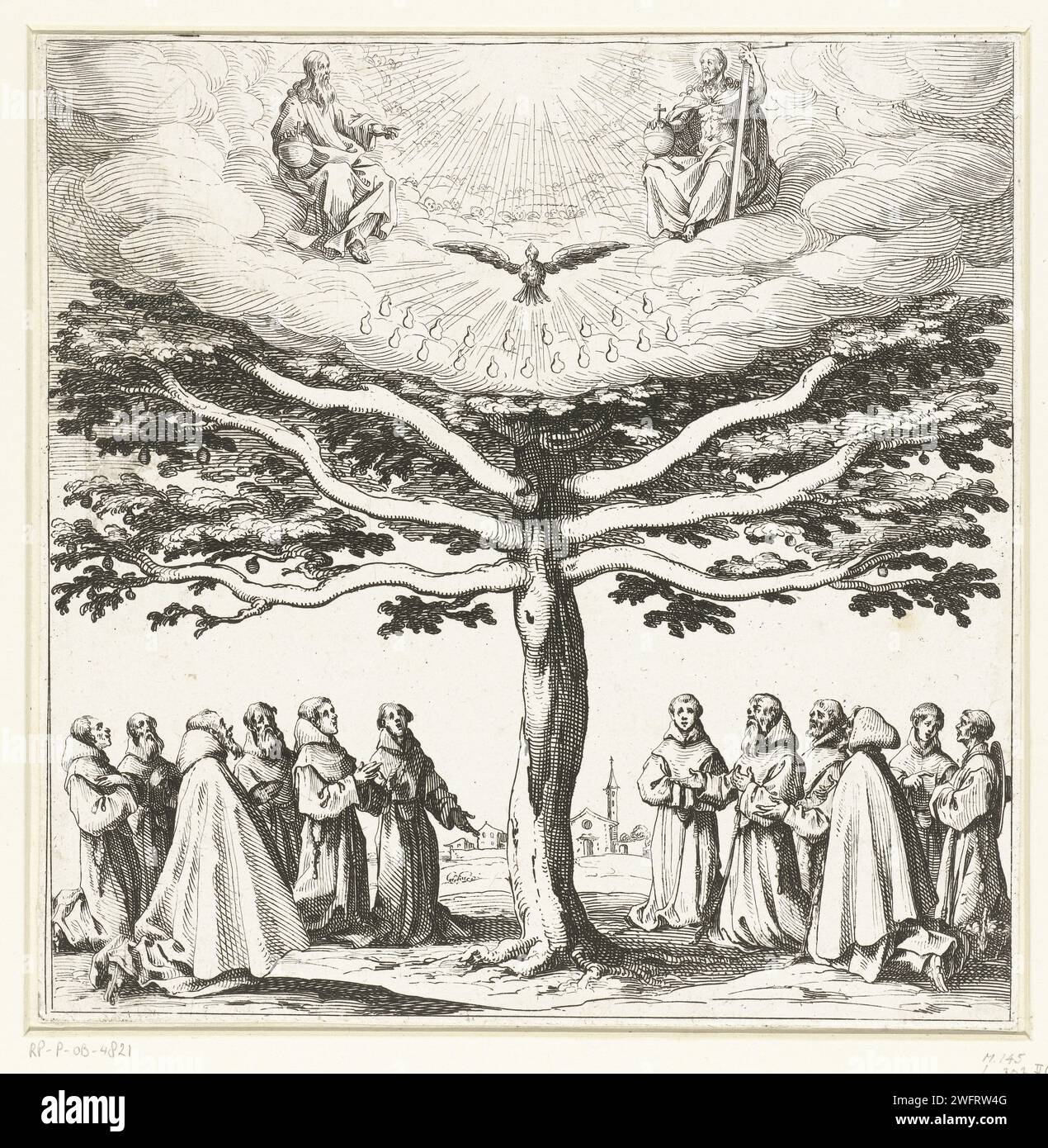 The tree of Saint Francis, Jacques Callot, 1621 1625 print Twelve