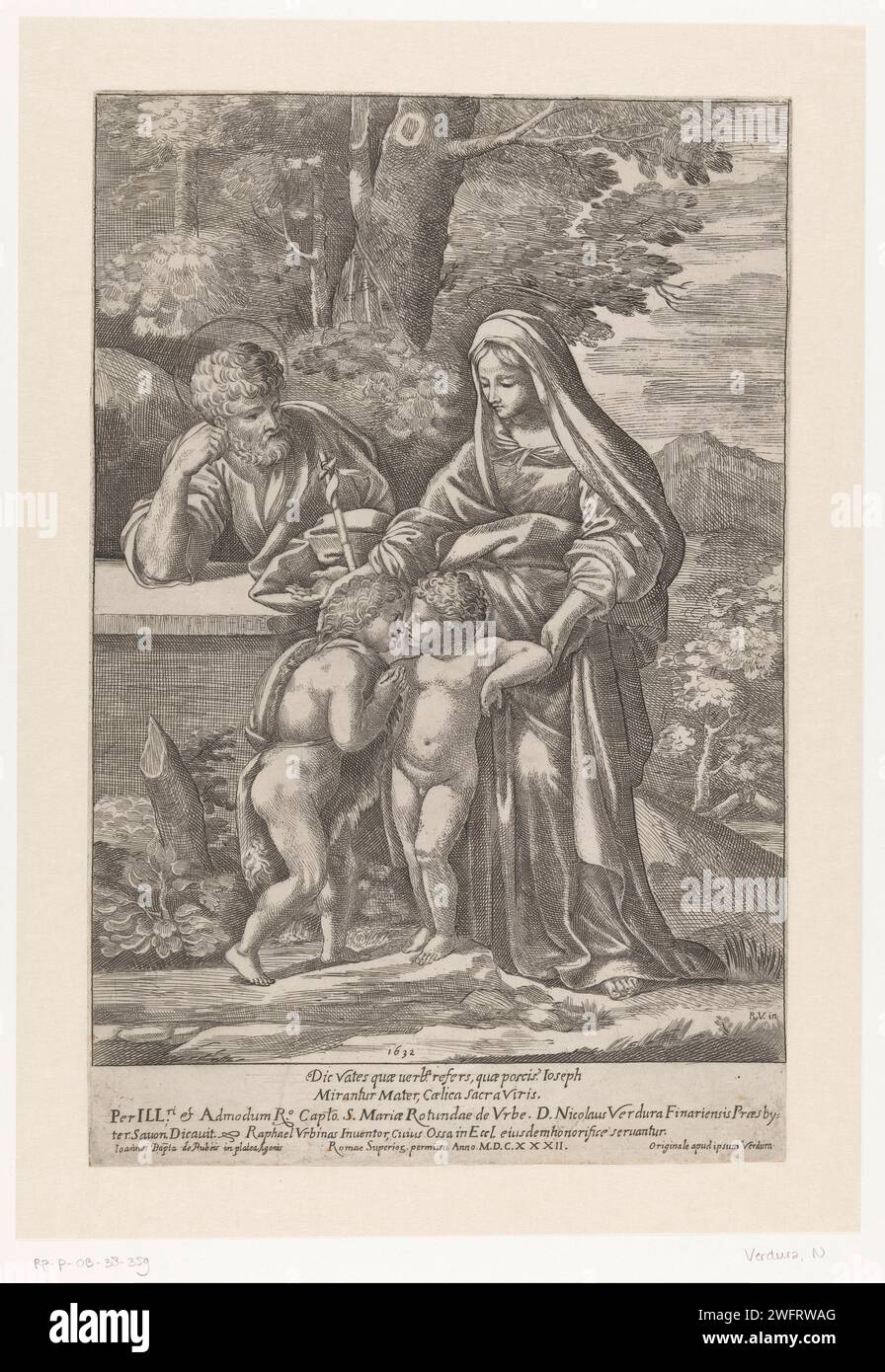 Holy family with Johannes de Boper, Anonymous, After Nicola Verdura ...