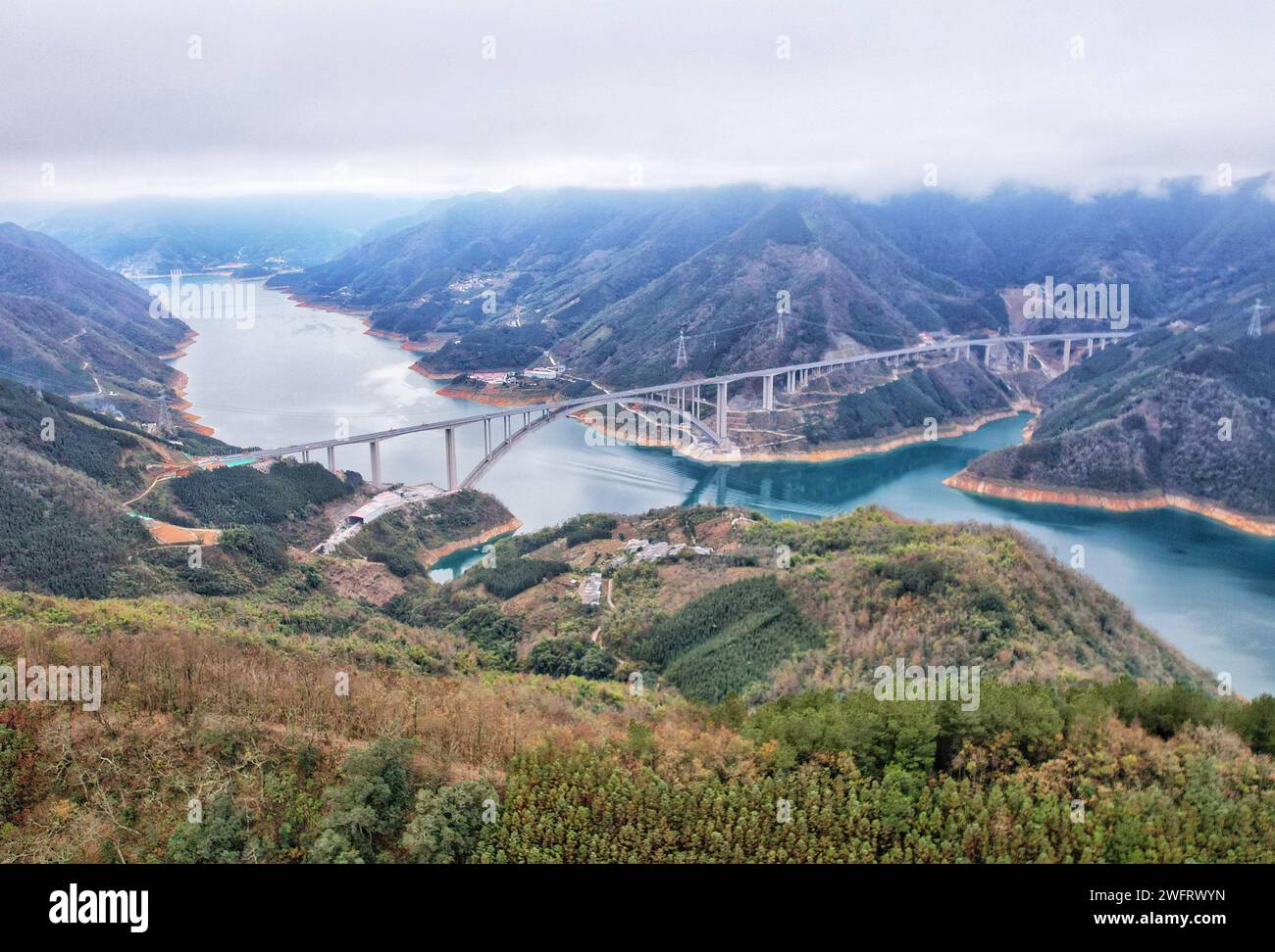 240201) -- NANNING, Feb. 1, 2024 (Xinhua) -- An aerial drone photo