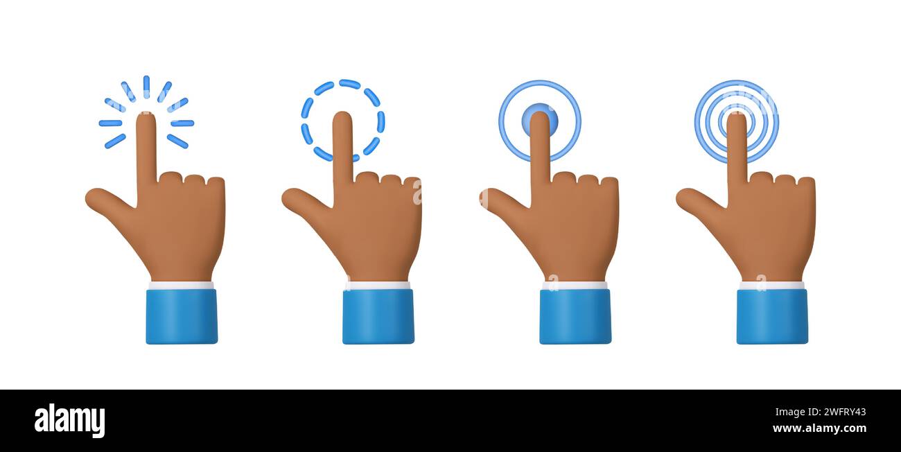 3D hand pointing icon design Stock Vector Image & Art - Alamy