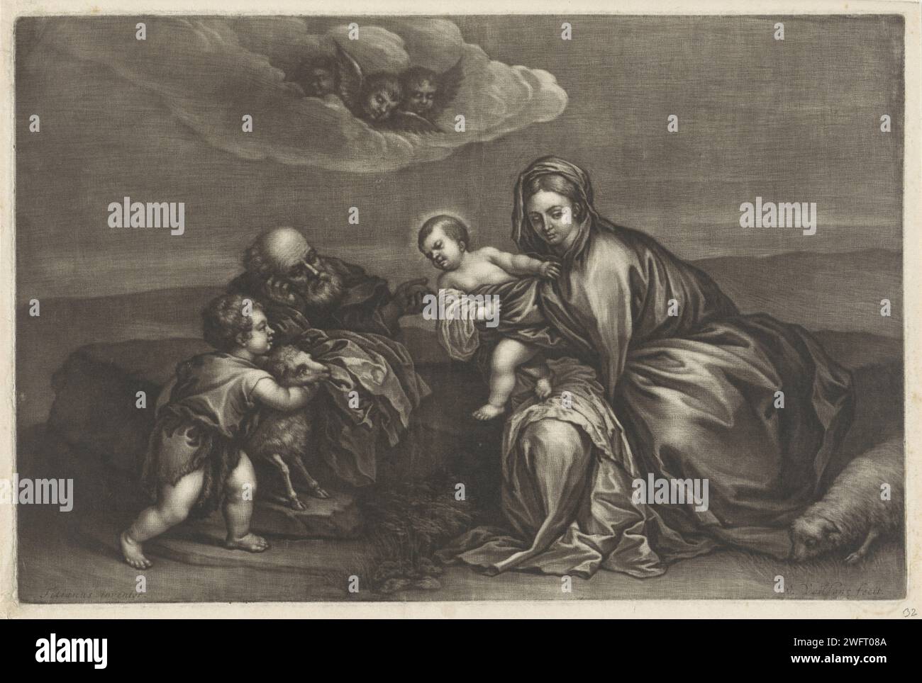 The Holy Family with Johannes the Baptist in a landscape, Wallerant