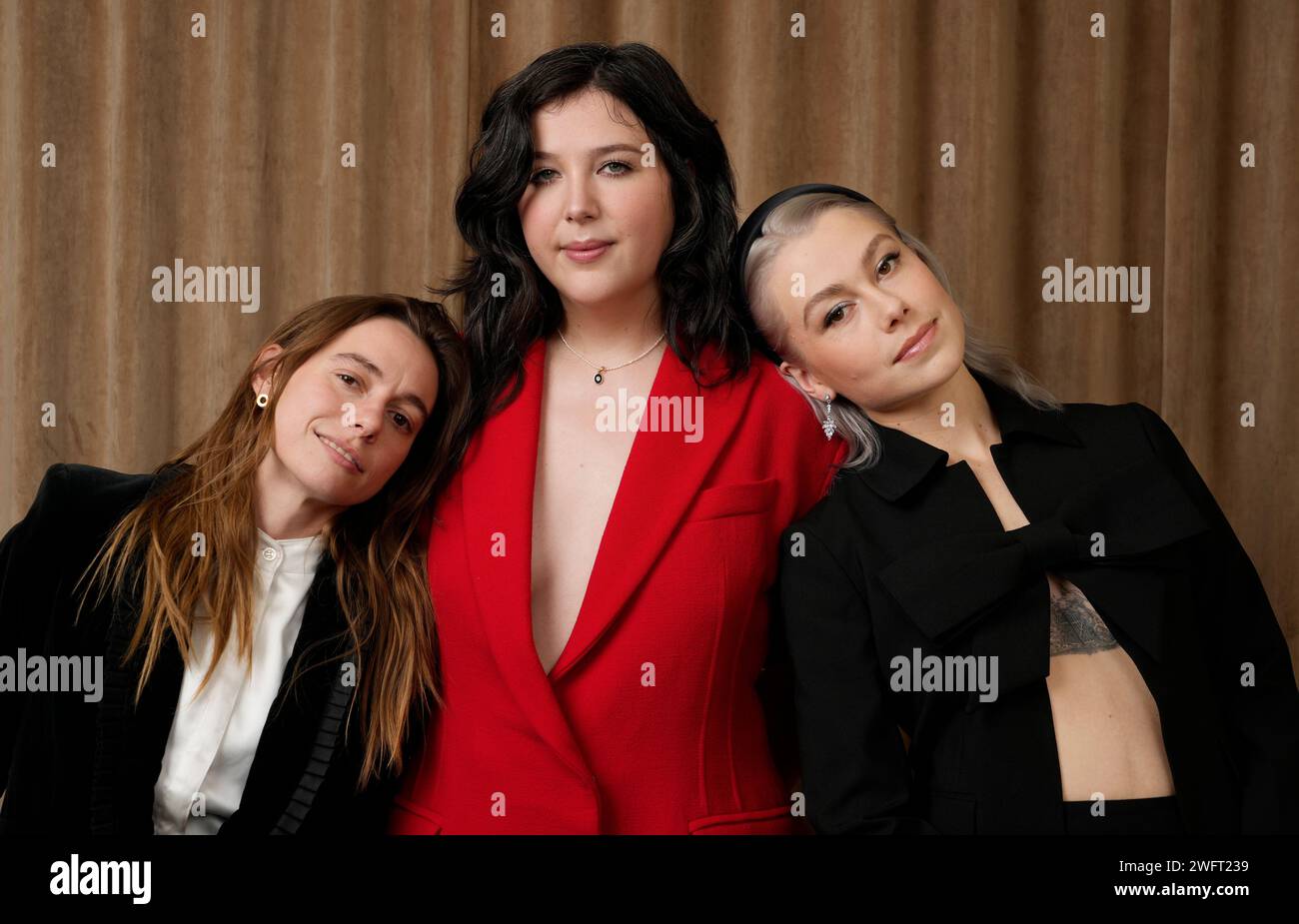 Julien Baker, from left, Lucy Dacus and Phoebe Bridgers of the band ...
