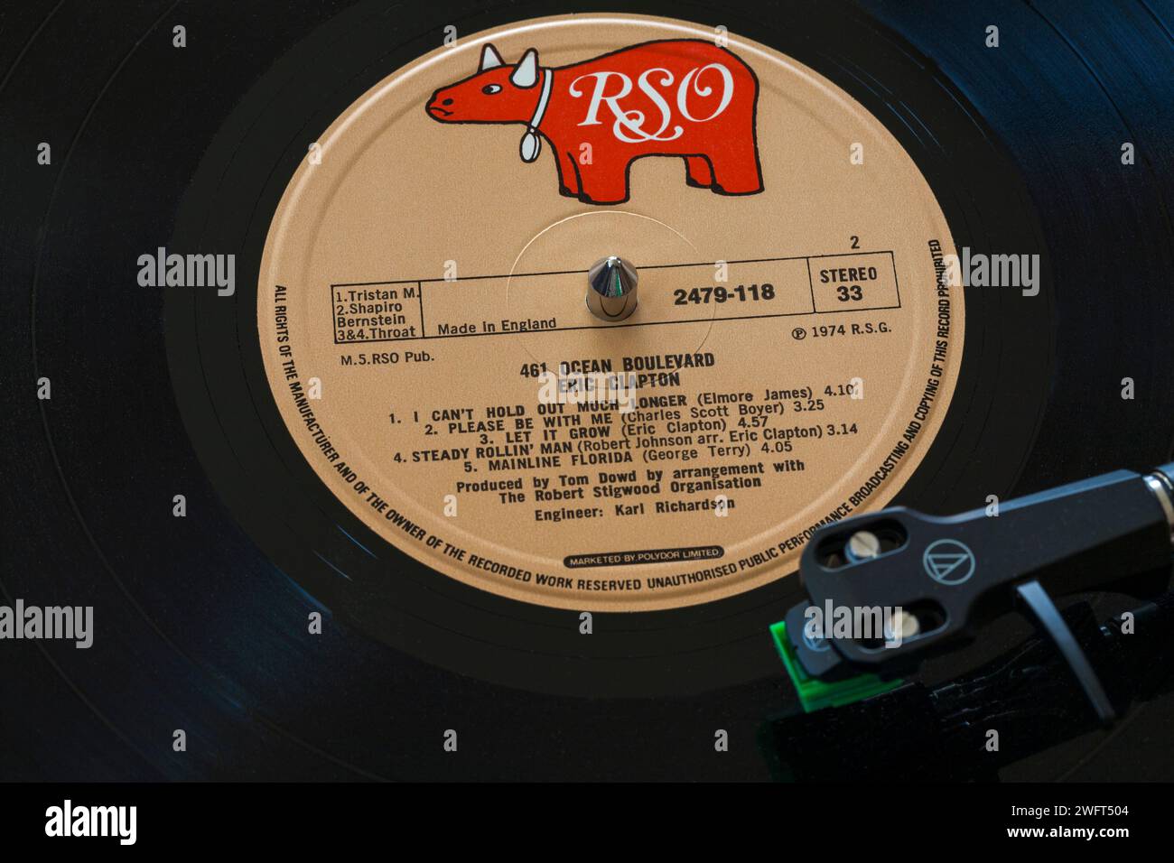 Eric Clapton 461 Ocean Boulevard vinyl record album LP with tonearm ...