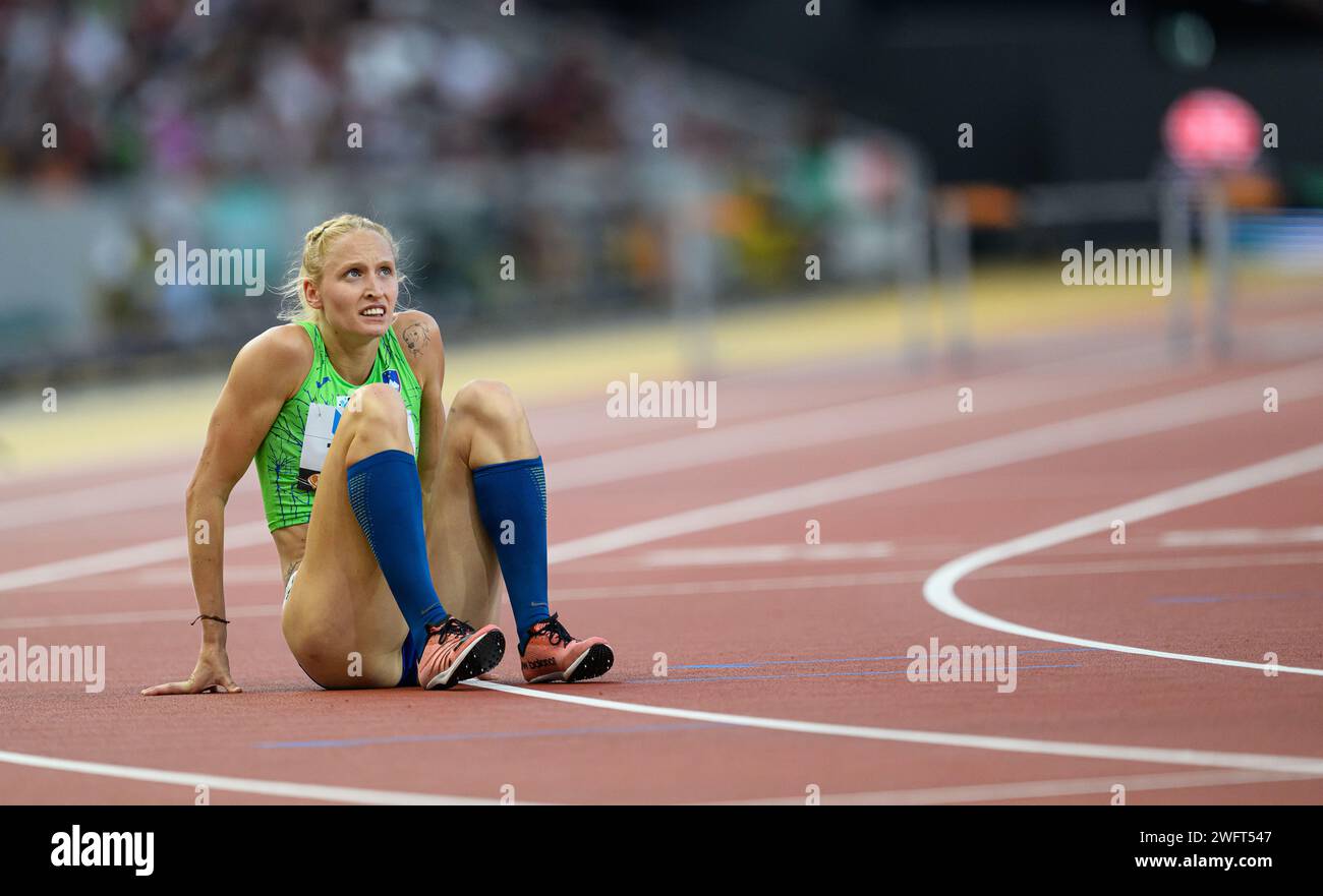 Agata ZUPIN participating in the 400 meters hurdles at the World