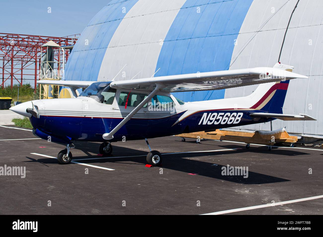 Private Cessna 172RG Cutlass RG parked at Zhytomyr during Korolev Avia Festival Stock Photo
