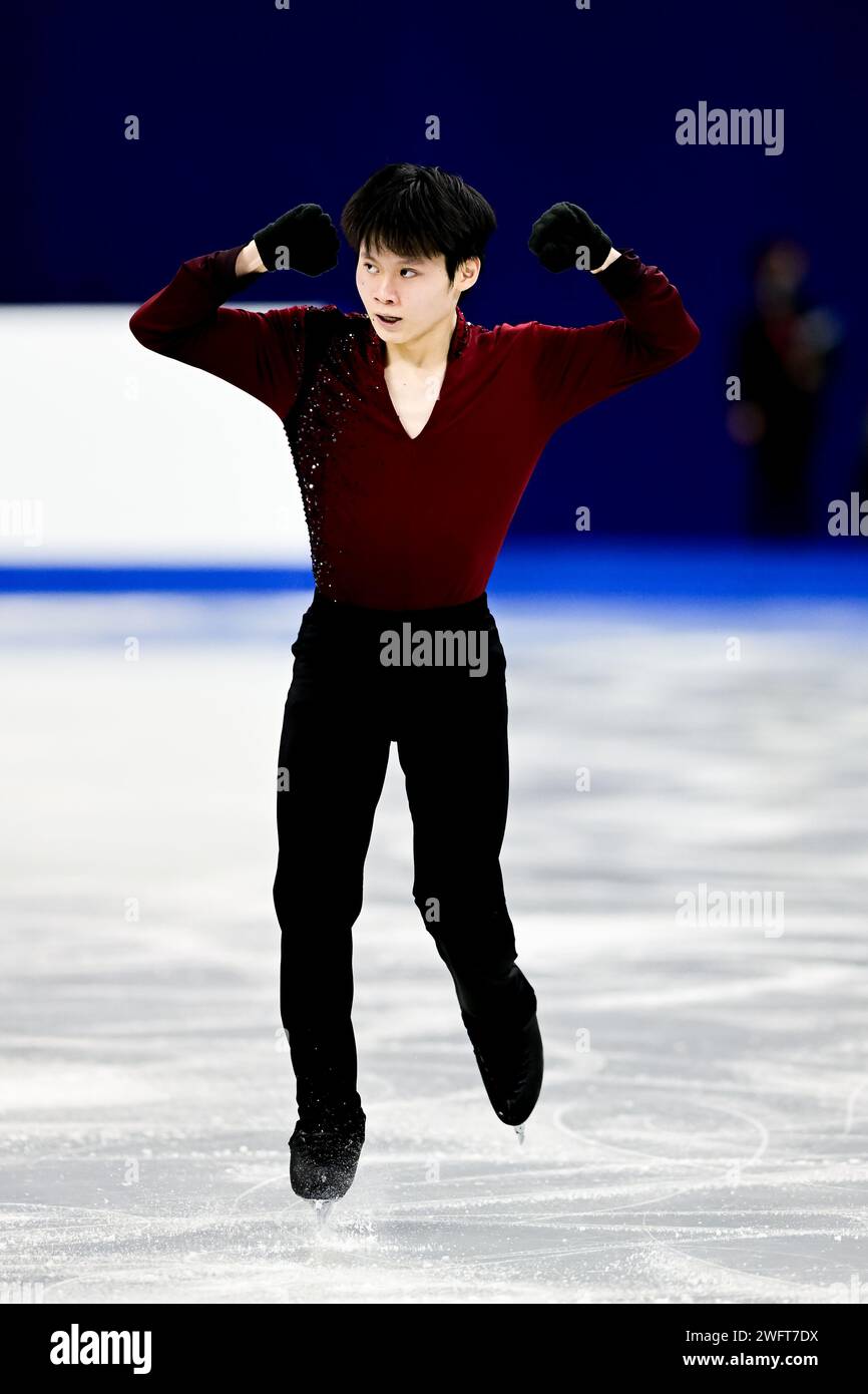 Pagiel Yie Ken SNG (SGP), during Men Short Program, at the ISU Four Continents Figure Skating Championships 2024, at SPD Bank Oriental Sports Center, on February 1, 2024 in Shanghai, China. Credit: Raniero Corbelletti/AFLO/Alamy Live News Stock Photo
