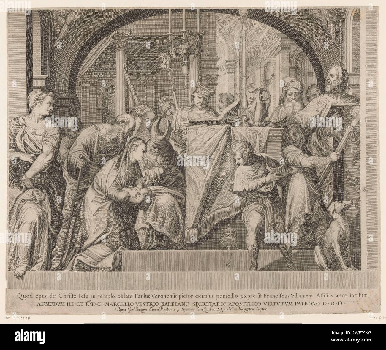 Presentation of Christ in the Temple, Francesco Villamena, After Paolo ...