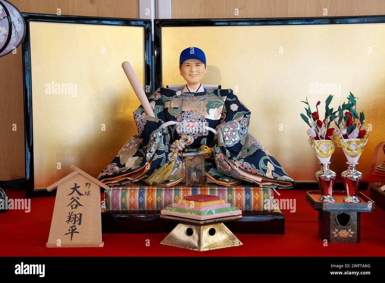 Japan's traditional doll maker Kyugetsu displays "Hina dolls" modeled