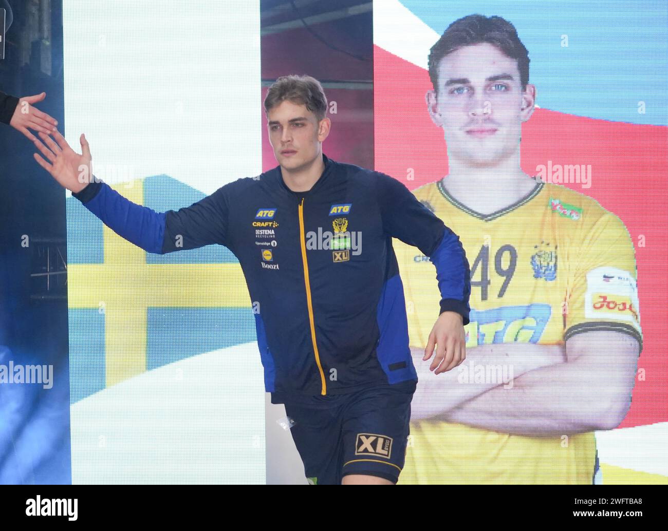  during the Men's EHF Euro 2024, Placement Match 3/4, handball match Bildidee 