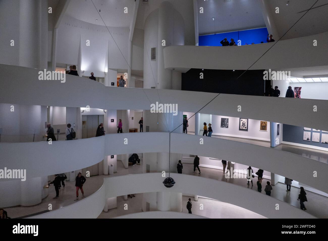 interior of the Guggenheim museum at the upper east side of Manhattan NYC Stock Photo