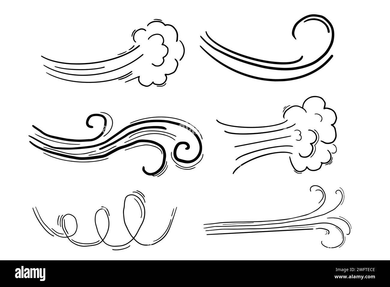 Doodle weather cloud wind hi-res stock photography and images
