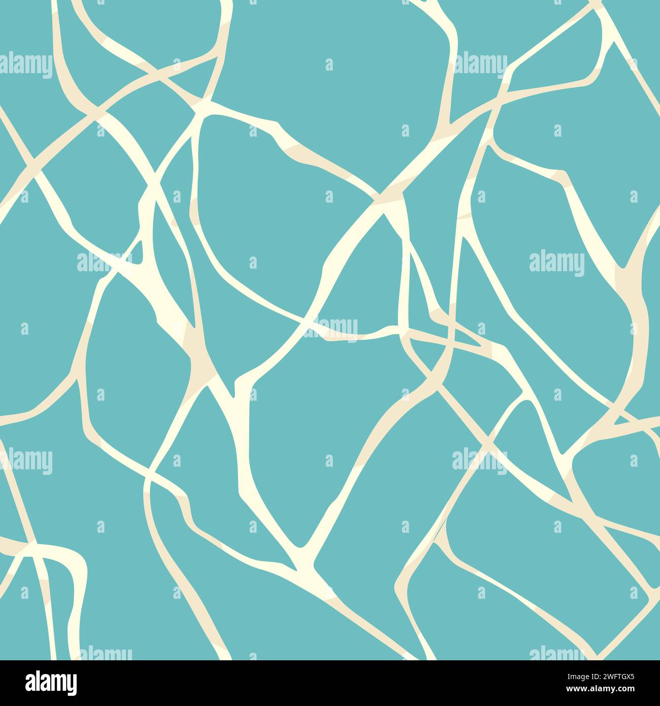 Seamless pattern with yellow cracks on a blue background. Vector ...
