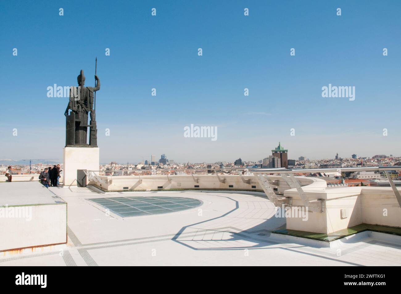 Terraced roof and overview of Madrid. Circulo de Bellas Artes, Madrid, Spain. Stock Photo