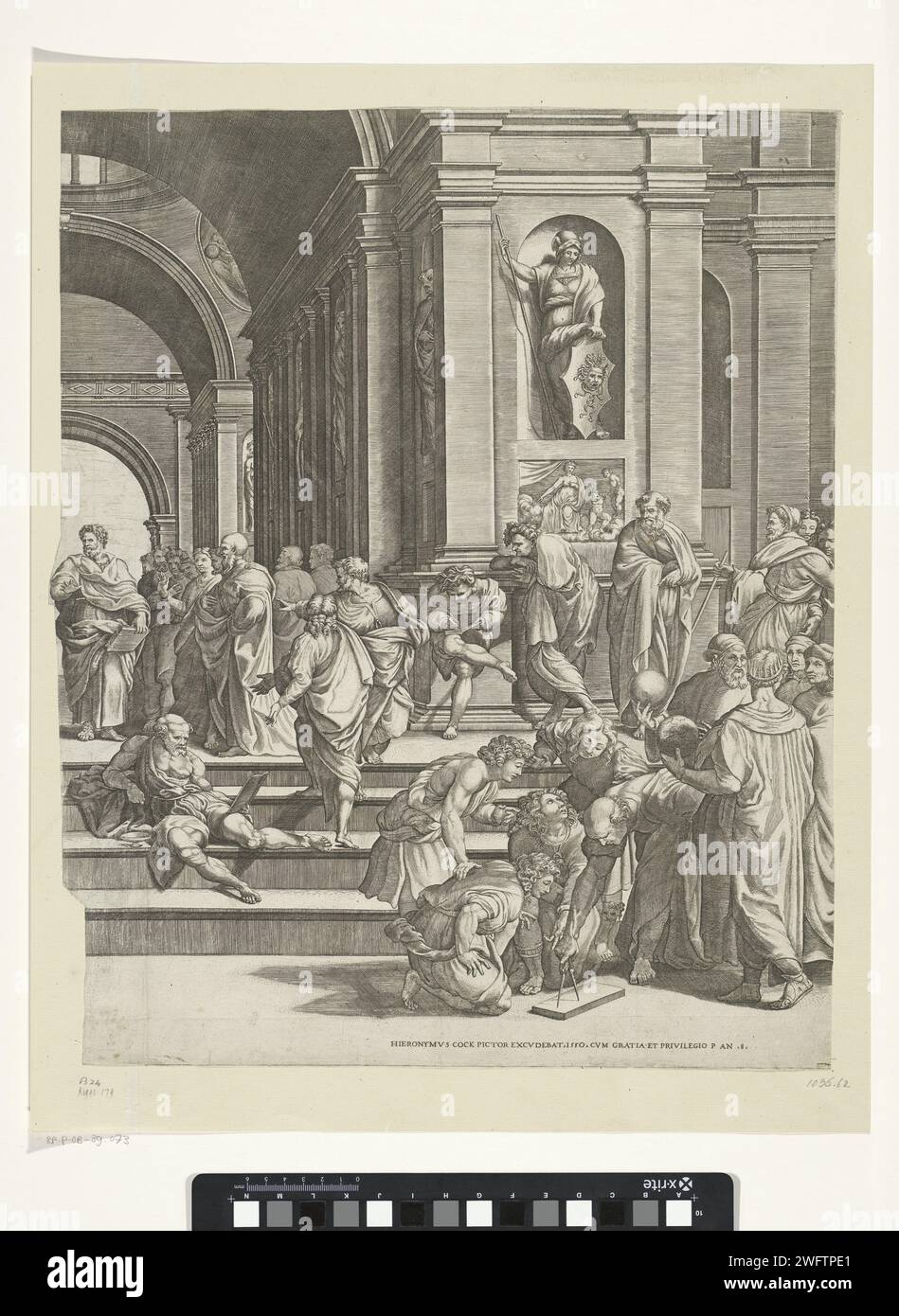 The school of Athens (judge part), Ghisi, After Rafaël, 1530