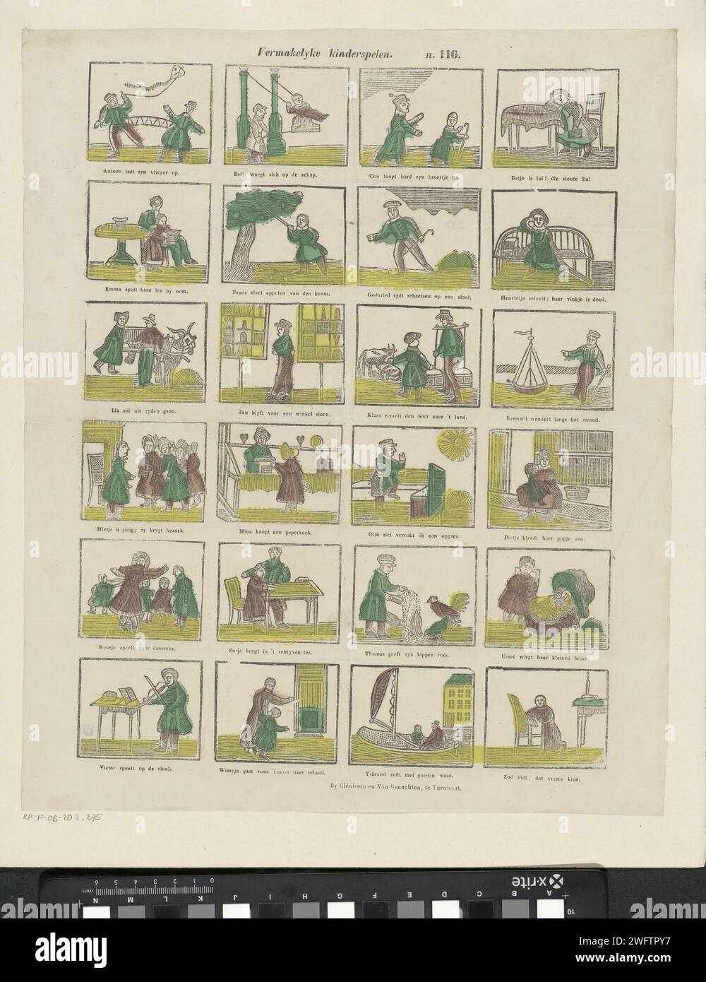 Entertainment Kids Games 1833 1856 Print Leaf With 24 Performances Entertainment kids games 1833 1856 print leaf with 24 performances