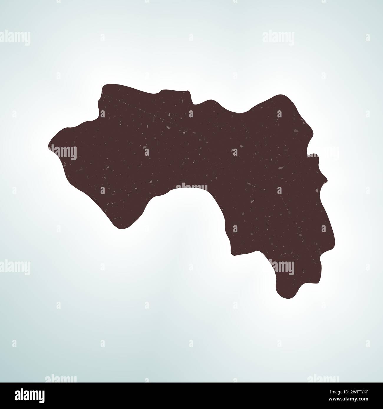Guinea shape on gradient background. Country map with scratch texture ...