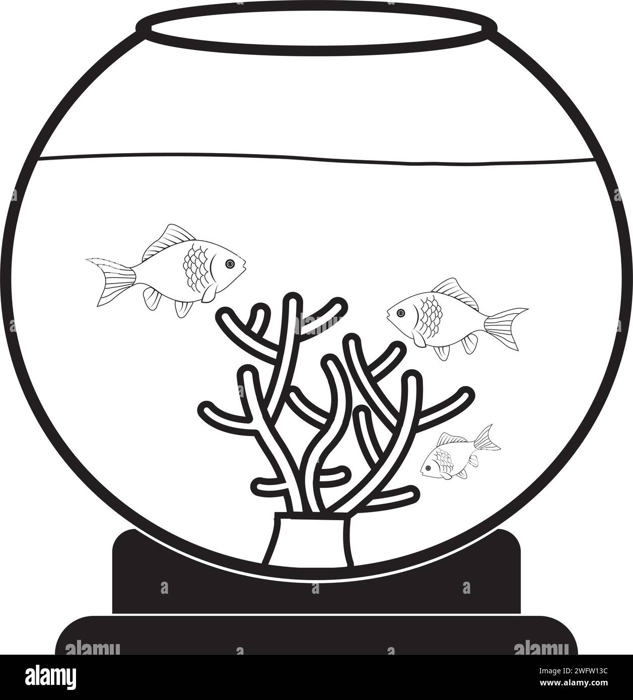 mini aquarium icon vector illustration simple design Stock Vector