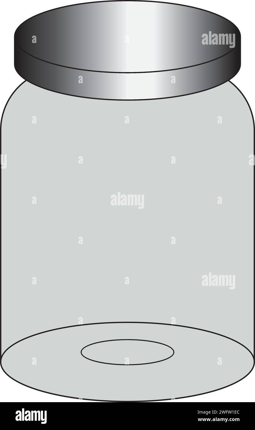glass jar icon vector illustration logo design Stock Vector