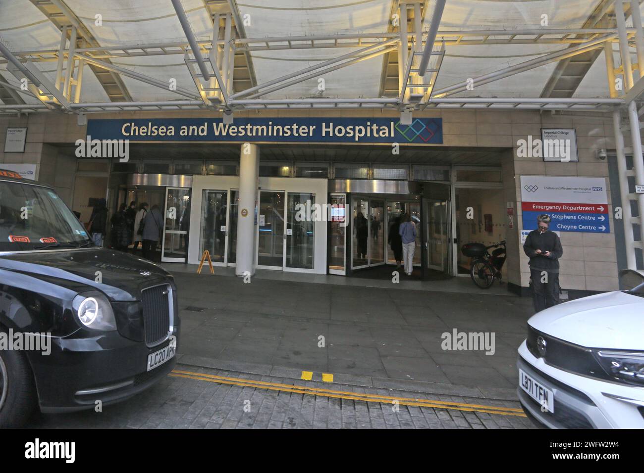 Chelsea and Westminster Hospital Entrance Chelsea London England Stock Photo