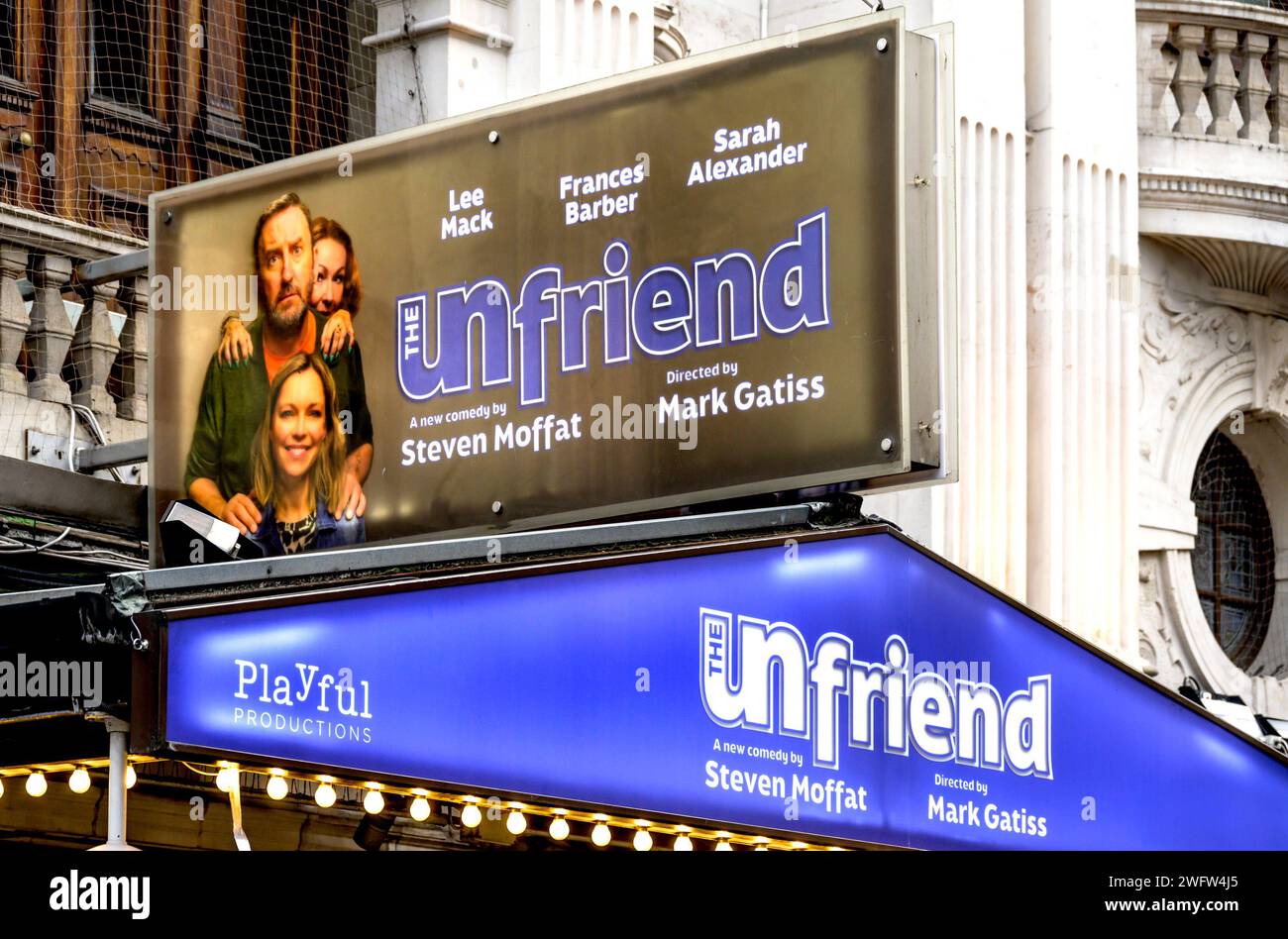 London, UK. The Unfriend (comedy) at the Wyndham's Theatre, Charing Cross Road. Jan 2024 Stock Photo