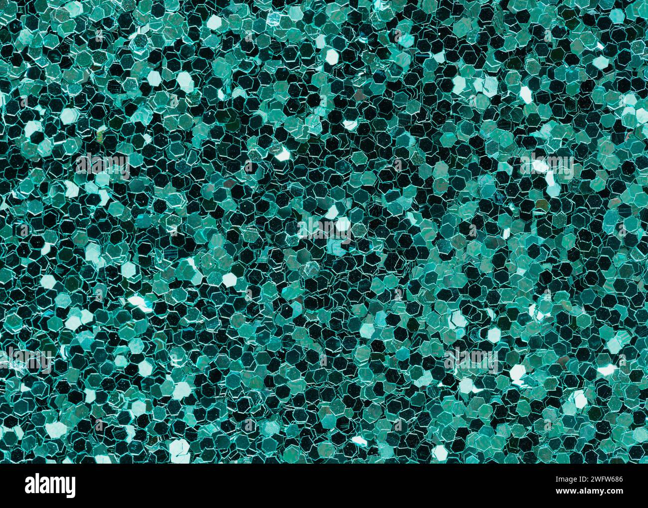 Auqa Gliter Pile Background Texture Close Up. Stock Photo