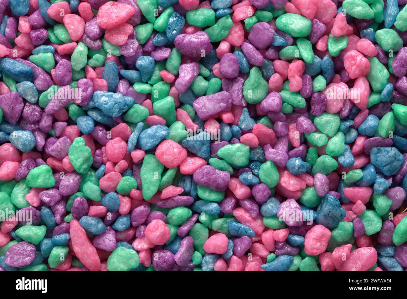 Aquarium Gravel Rocks Cut Out on White. Stock Photo