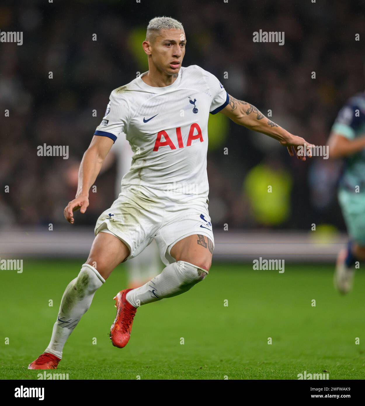 London, UK. 31st Jan, 2024. 31 Jan 2024 - Tottenham Hotspur v Brentford - Premier League - Tottenham Hotspur Stadium. Tottenham's Richarlison in action. Picture Credit: Mark Pain/Alamy Live News Stock Photo