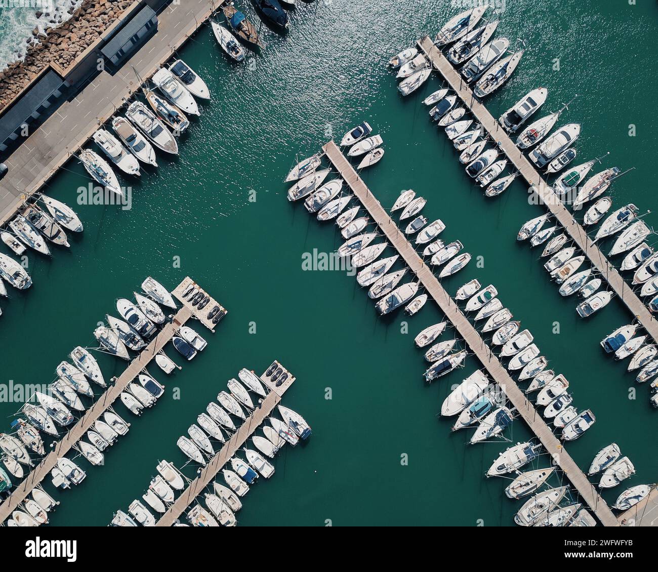 Garraf marina in Barcelona on March 22, 2018 Stock Photo