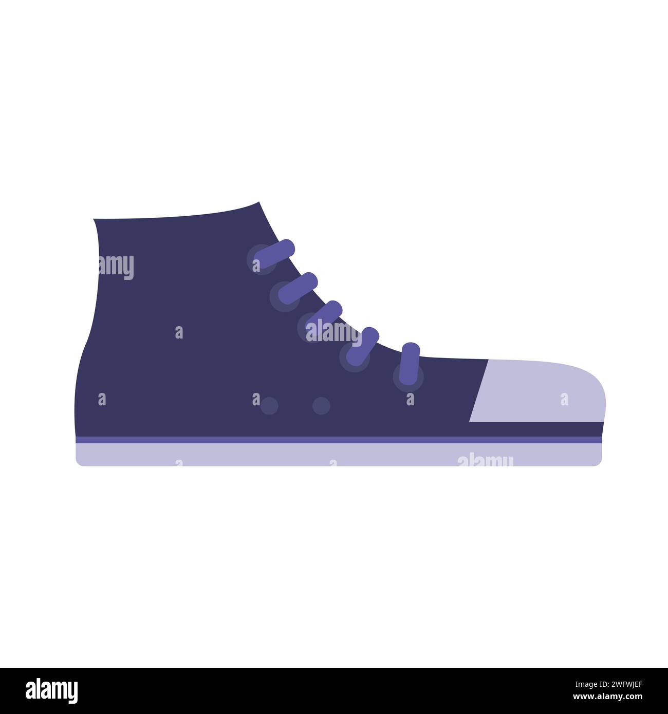 Blue Sneaker Icon Vector Illustration Stock Vector