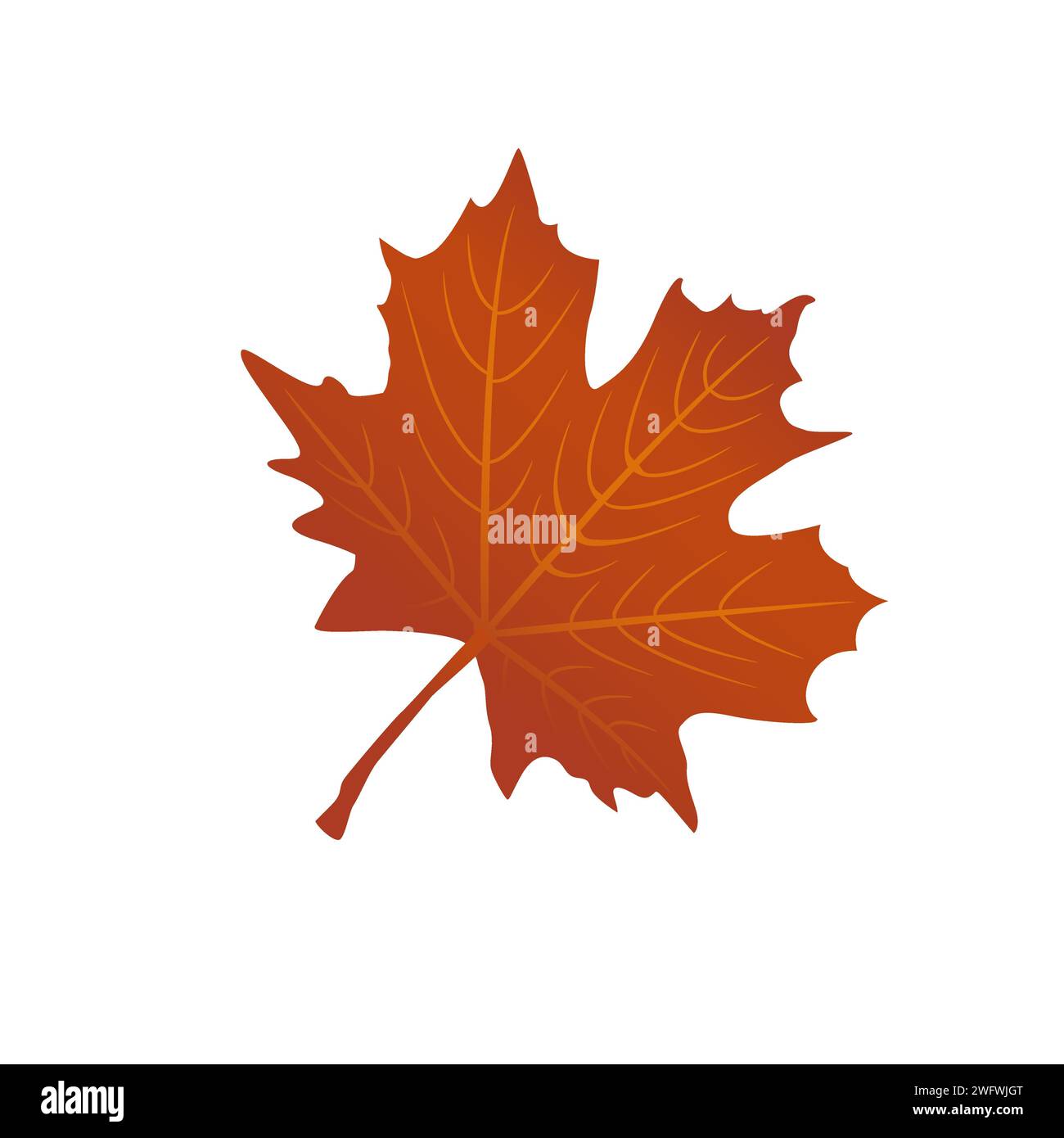 Brown Maple Leaf Icon Vector Illustration Stock Vector Image & Art - Alamy
