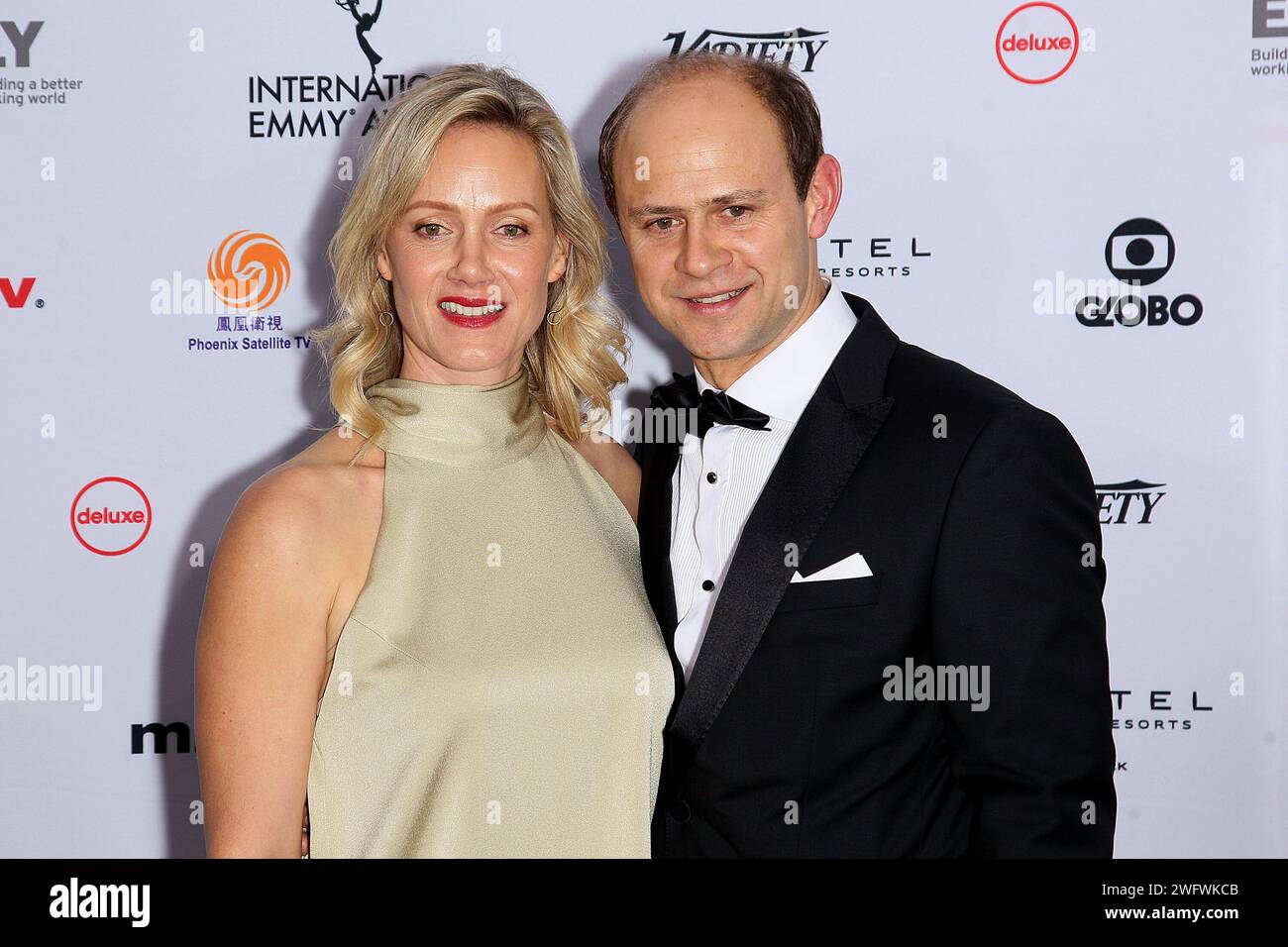 New York, NY, USA. 19 November, 2018. Anna Schudt, Moritz Fuhrmann at the 46th Annual International Emmy Awards - Arrivals at The New York Hilton. Credit: Steve Mack/Alamy Stock Photo