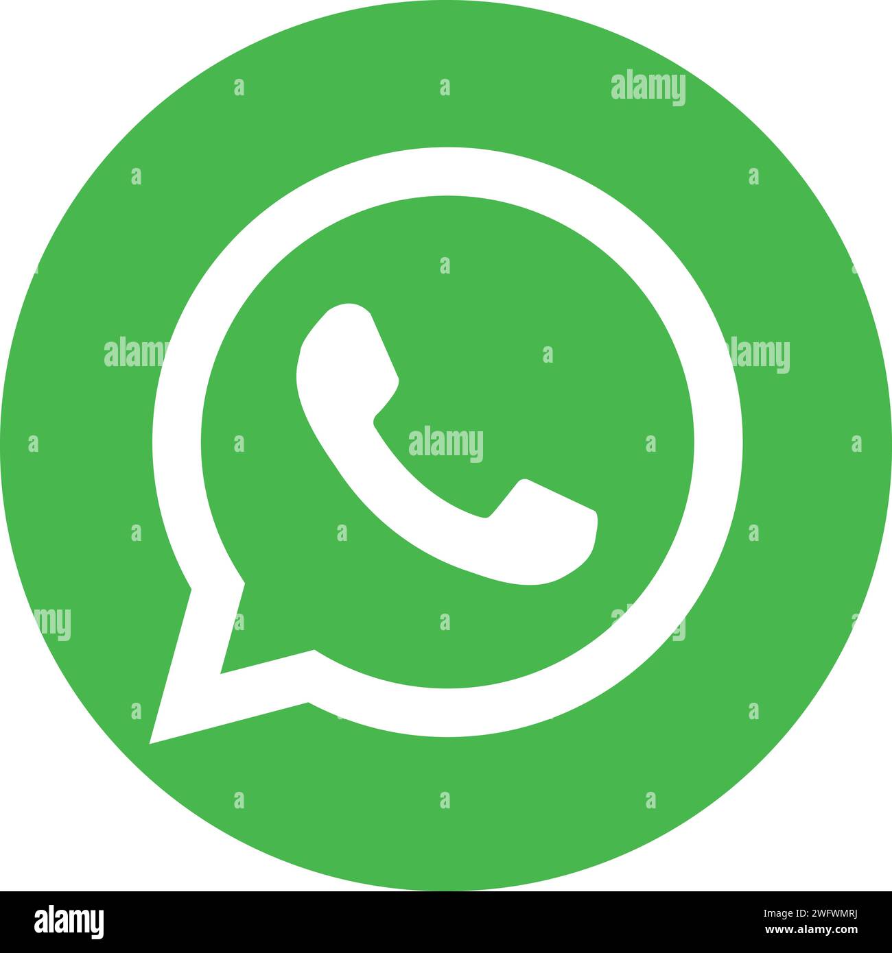 WhatsApp logo, whatsapp icon vector, Green button with phone, Social media icon Stock Vector