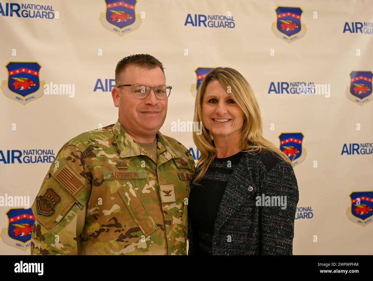 Colonel Brian C. Anderson, 188th Operations Group Commander, and his