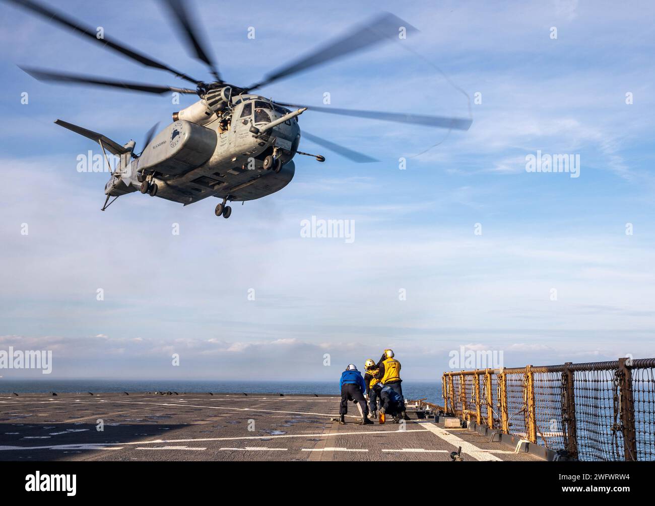 A CH-53E Super Stallion, attached to Helicopter Mine Countermeasures ...