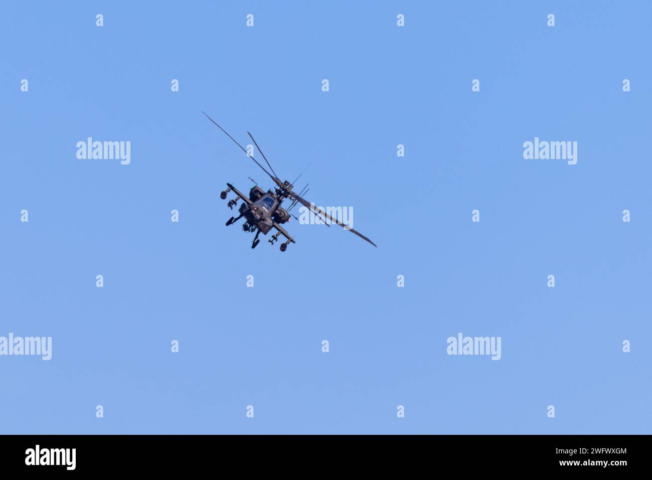 A U.S. Army AH-64E Apache helicopter assigned to 82nd Aviation Regiment ...