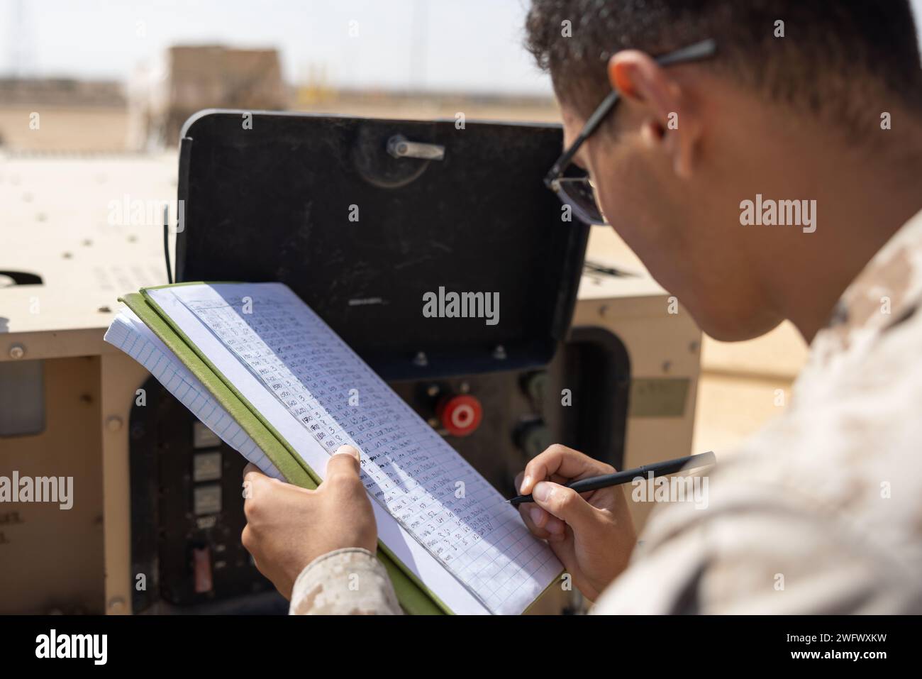 U s marine corps lance cpl hector mora a radio operator assigned to