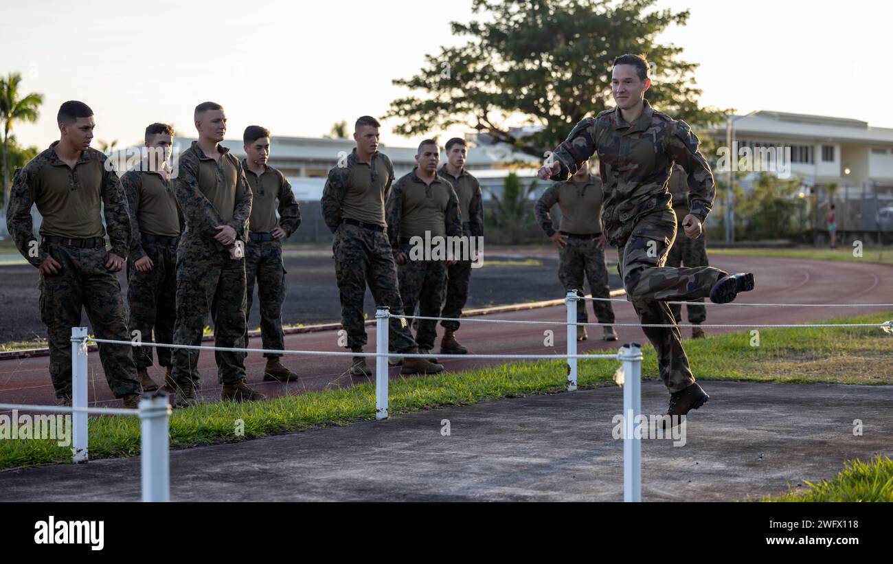A member of the Marine Infantry Regiment in French Polynesia, French ...