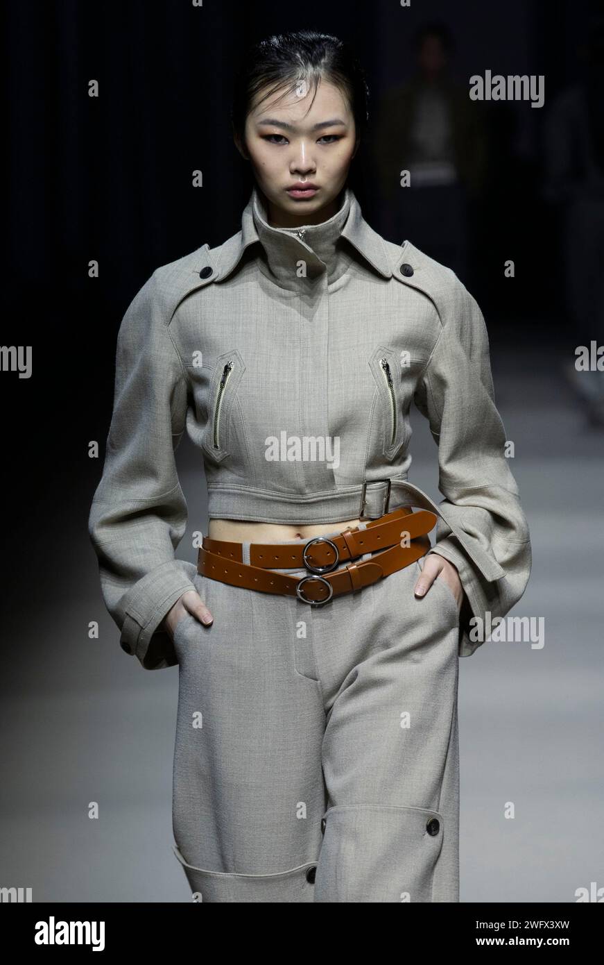 1 February 2024 - Seoul, South Korea : South Korean model cat walk ...