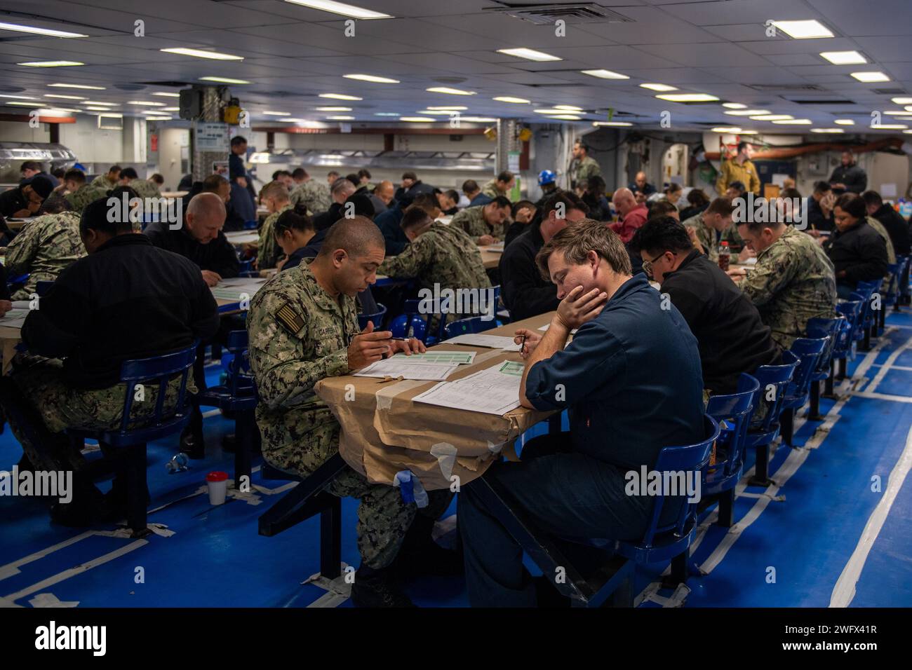 Navy Csec Example Sailors take the Navy-wide chief petty officer advancement exam aboard ...