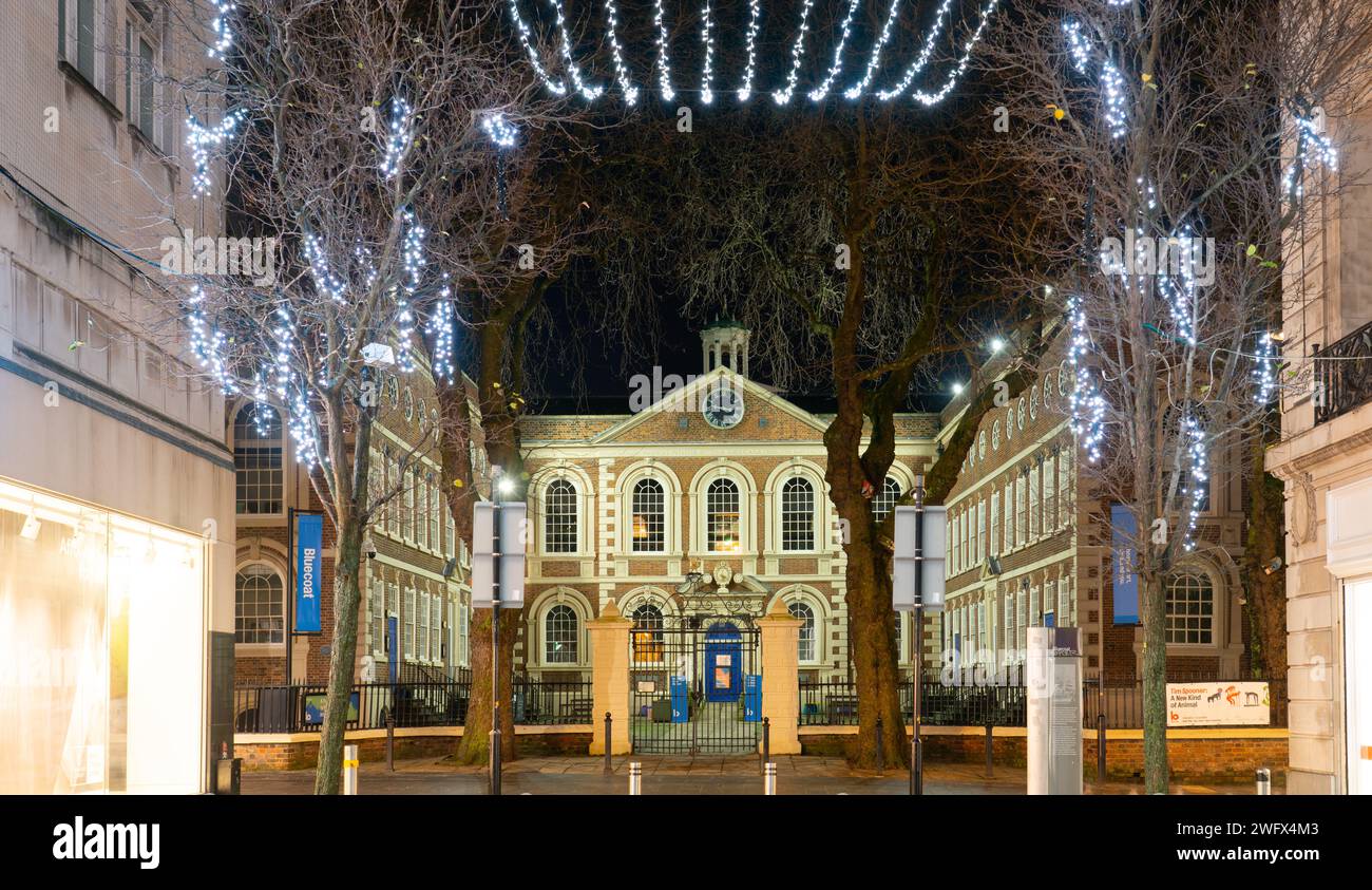 Bluecoat Chambers, School Lane, Liverpool. Built in 1716-17 it is the oldest building in Liverpool City Centre. Pictured here in January 2024. Stock Photo