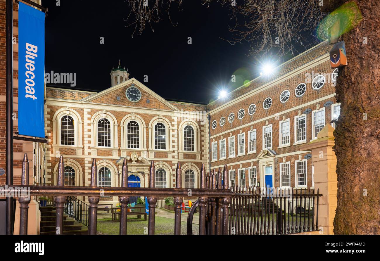 Bluecoat Chambers, School Lane, Liverpool. Built in 1716-17 it is the oldest building in Liverpool City Centre. Pictured here in January 2024. Stock Photo