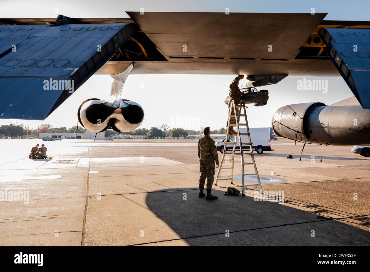 Airmen assigned to the 20th Aircraft Maintenance Unit perform ...