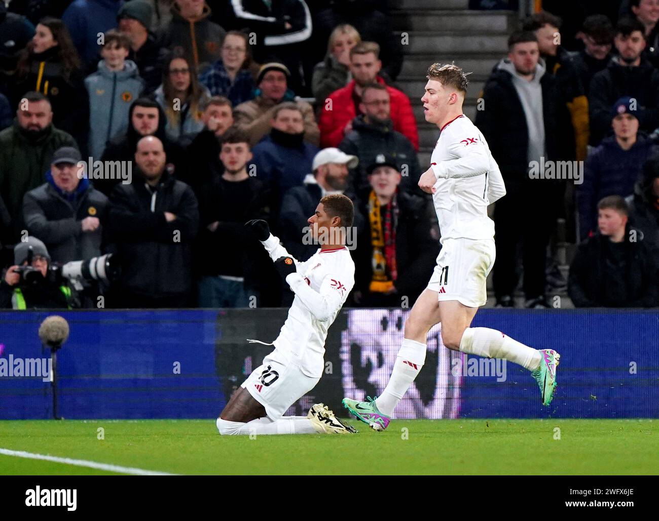 Marcus Rashford Side Manchester United's Marcus Rashford (left) celebrates scoring their ...