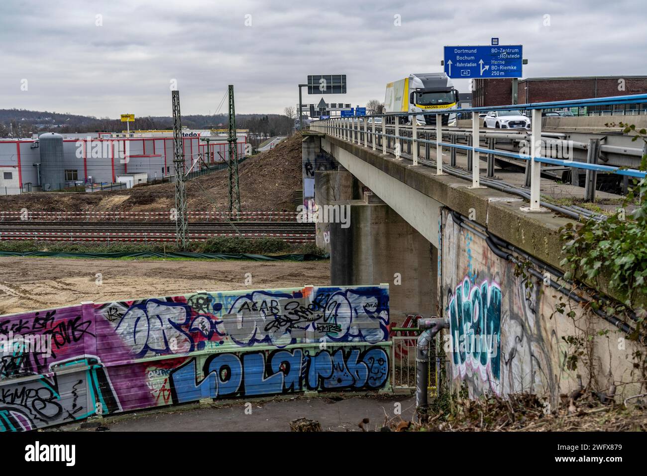 Unfall A40 Bochum Hamme