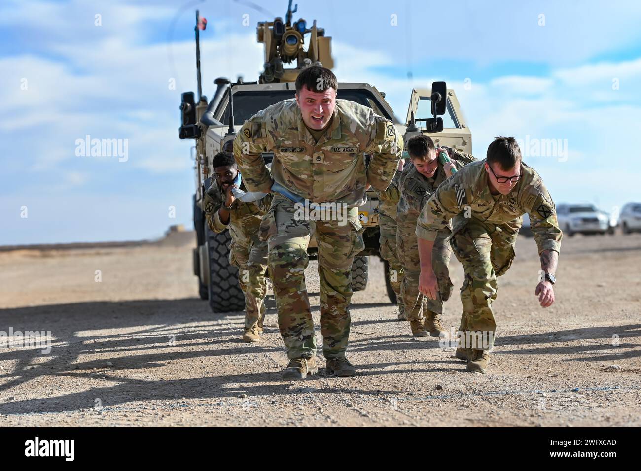 The team from A Battery, 2nd Battalion, 15th Field Artillery Regiment