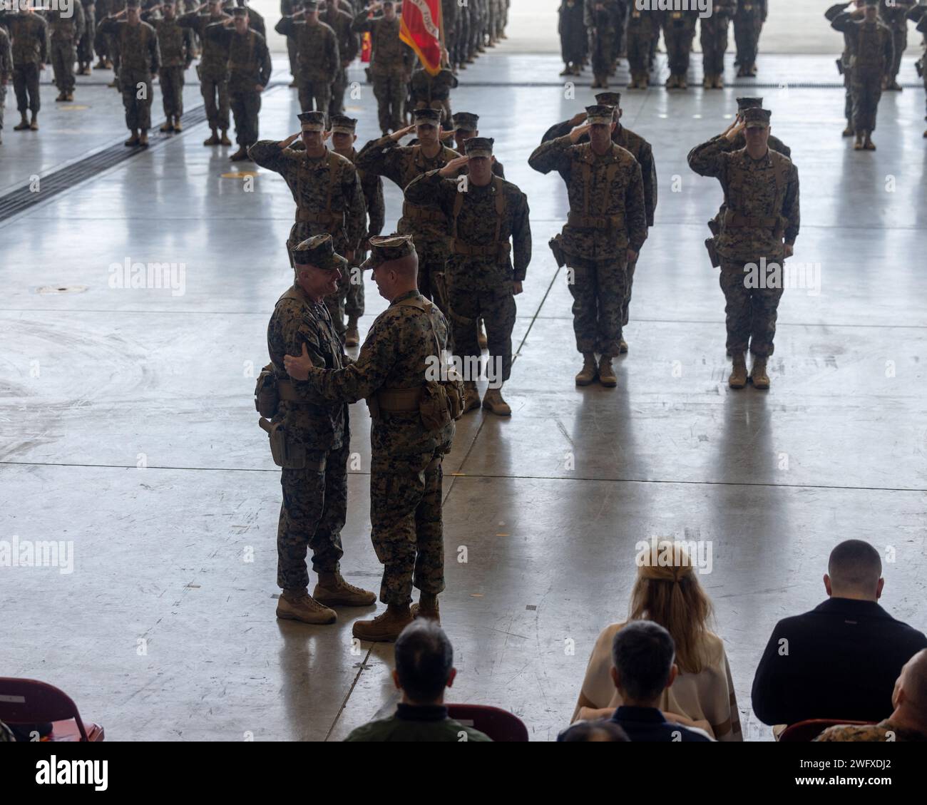 U.S. Marine Corps Lt. Gen. James W. Bierman, right, outgoing commanding ...