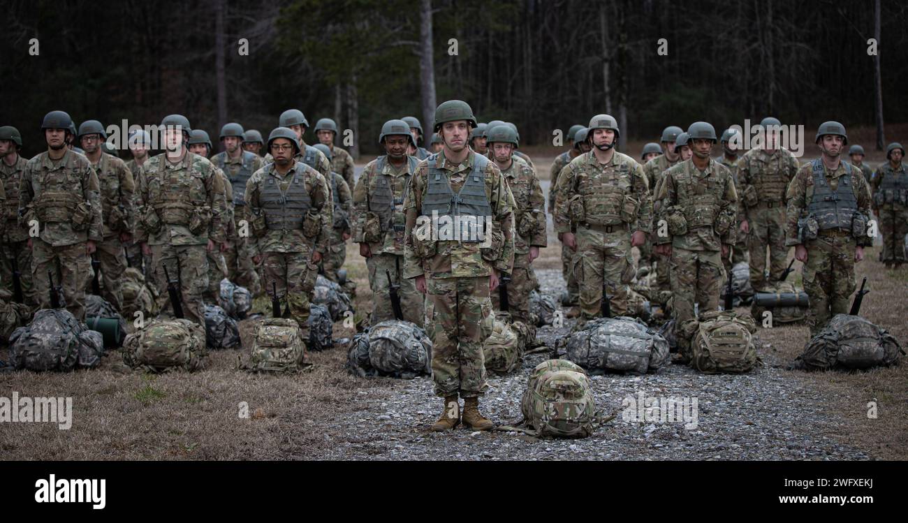 A formation of Soldier from the Officer Candidate School stand together ...
